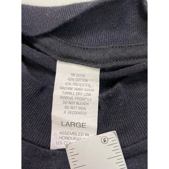 VINTAGE Anchor Graphic T-shirt Men Large Black 80s 90s Single Stitch - Picture 6 of 7